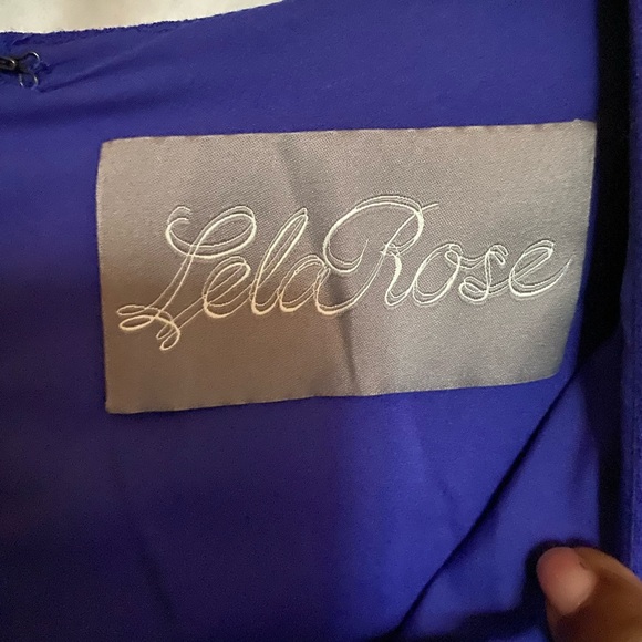 Lela Rose Royal Blue Purple Wool Bell Sleeve Sheath Dress 6 NWOT Designer Office - Picture 6 of 7